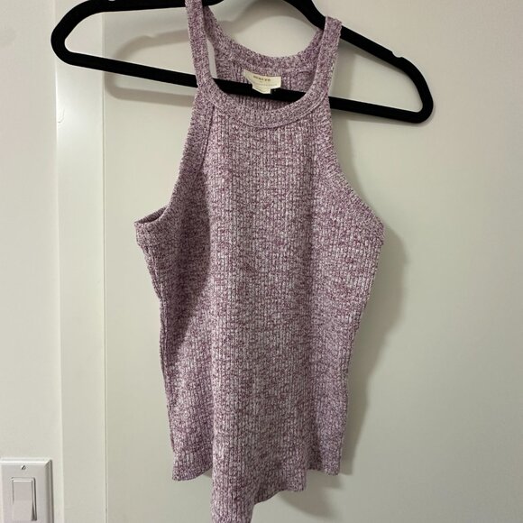 Maeve by Anthropologie Maroon Purple Heathered Harlan Knit Tank Top - Picture 2 of 3